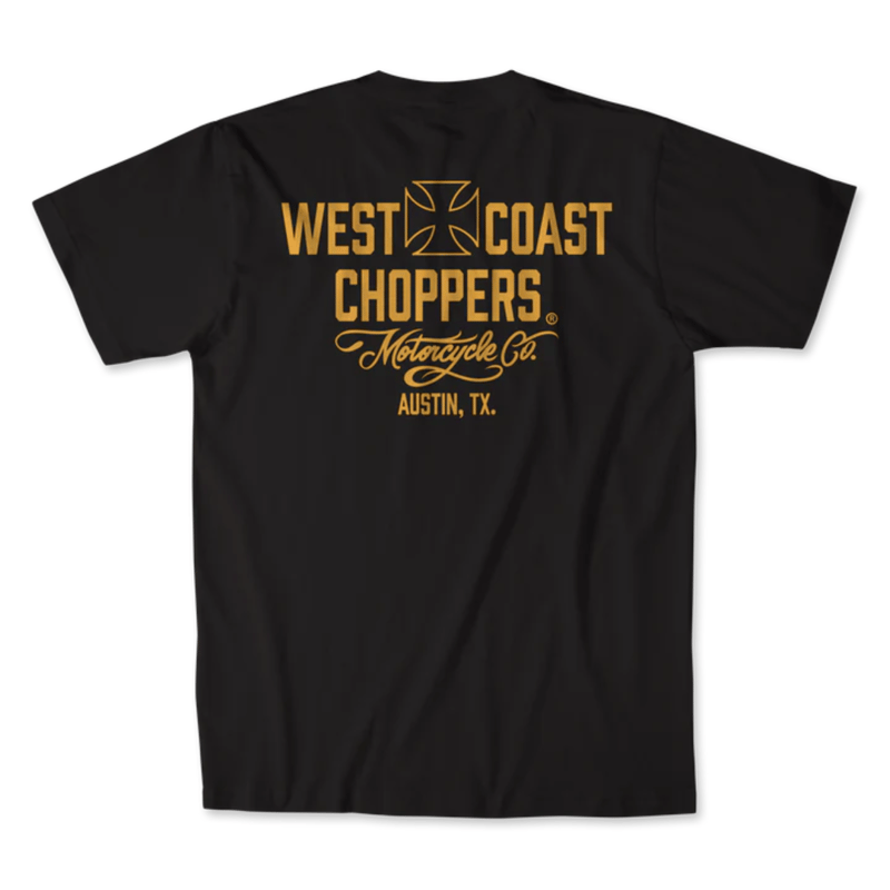 WEST COAST CHOPPERS MOTORCYCLE CO. TEE - BLACK/
