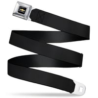 CHEVY BOWTIE FULL COLOR BLACK/GOLD SEATBELT BELT