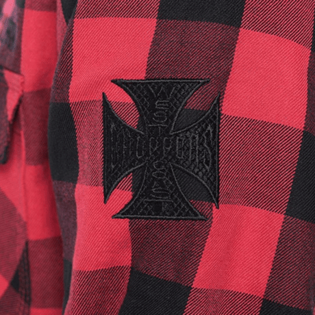 WCC - DOMINATOR KEVLAR RIDING FLANEL SHIRT - RED/BLACK