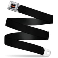 HEMI 426 Logo Full Color Black/Orange - Seatbelt Belt - Black Webbing