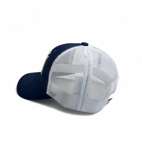 OG CROSS 6 PANEL TRUCKER HAT - NAVY/WHITE