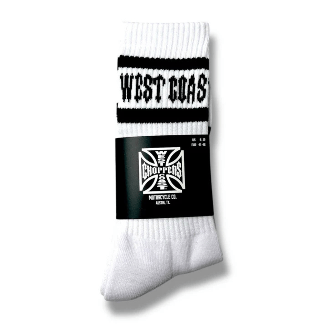 【限定値下げ】westcoast choppers ウェストコーストチョッパーズ WCC CREW SOCKS - WHITE | On Fleek
