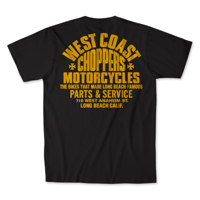 WEST COAST CHOPPERS MOTORCYCLE CO. TEE - BLACK/
