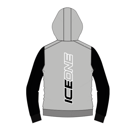 ICE ONE ALL IN ZIP HOODY - BLACK