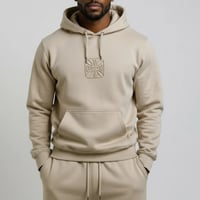 WCC EMBOSSED SWEAT HOODY - BEIGE