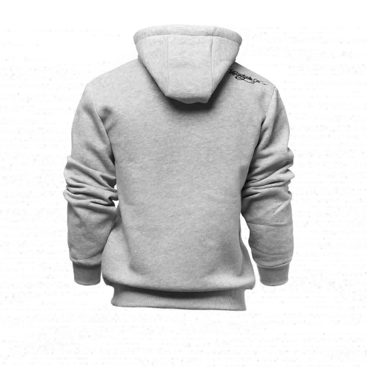 Xmas SALE】MOTORCYCLE CO. HOODY - GREY MELANGE