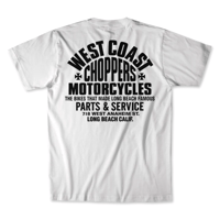 WEST COAST CHOPPERS PARTS TEE - WHITE