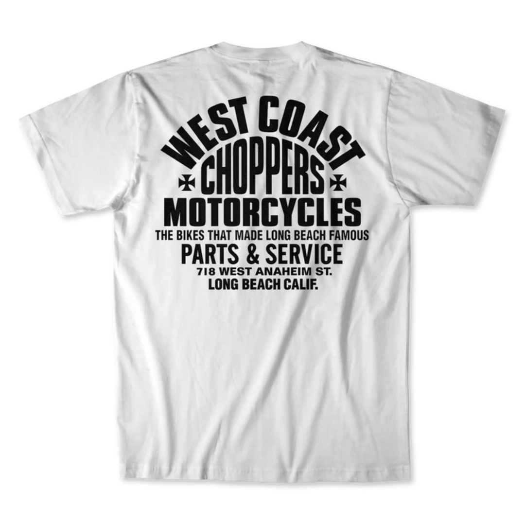 WEST COAST CHOPPERS PARTS TEE - WHITE | On Fleek