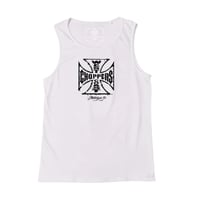 WORN CROSS TANKTOP - WHITE