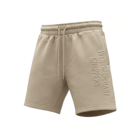 WCC EMBOSSED SWEAT SHORT - BEIGE