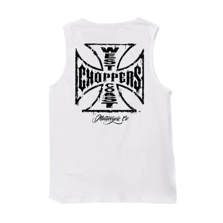 WORN CROSS TANKTOP - WHITE