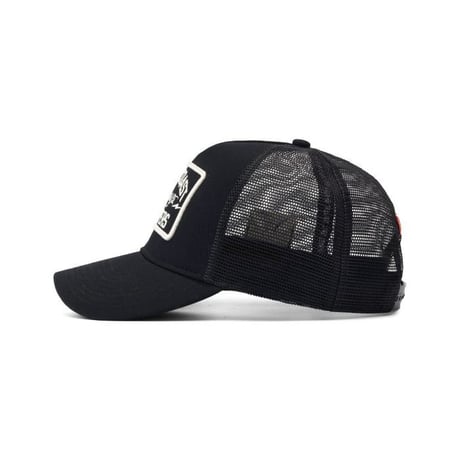 WCC MOTORCYCLE CO. 5 PANEL TRUCKER HAT - BLACK