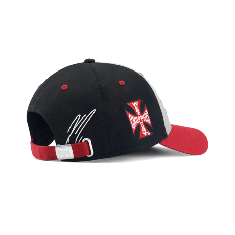 KIMI SIGNATURE ROUNDBILL ADJUSTABLE HAT - GREY/BURGUNDY/BLAC