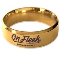 【訳あり】OnFleek LOGOリング（ゴールド）