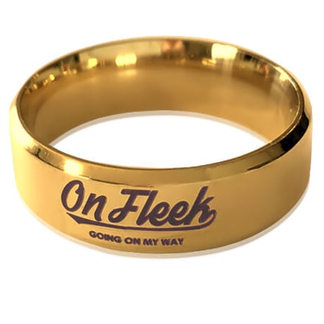 【訳あり】OnFleek LOGOリング（ゴールド）