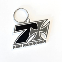 KIMI CROSS SEVEN RUBBER KEYCHAIN - GREY/BLACK/WHITE
