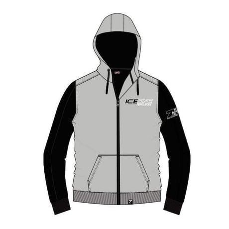 ICE ONE ALL IN ZIP HOODY - BLACK