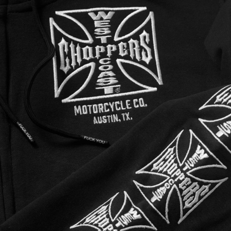WCC DOMINATOR EMBROIDERED ZIP HOODY - BLACK