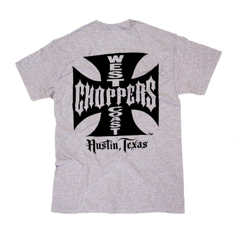 WEST COAST CHOPPERS OG ATX TEE - GREY/BLACK PRINT