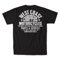 WEST COAST CHOPPERS PARTS TEE - BLACK