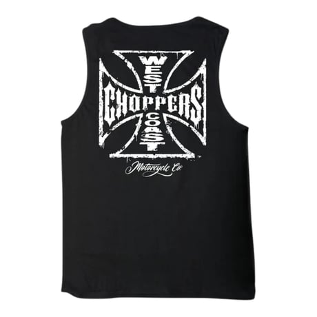 WORN CROSS TANKTOP - BLACK