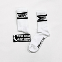 KIMI LEAVE ME ALONE CREW SPORT SOCKS - WHITE