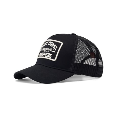 WCC MOTORCYCLE CO. 5 PANEL TRUCKER HAT - BLACK