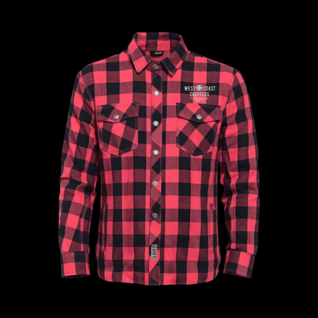 WCC MOTORCYCLE CO. RIDING SHIRT - RED/BLACK