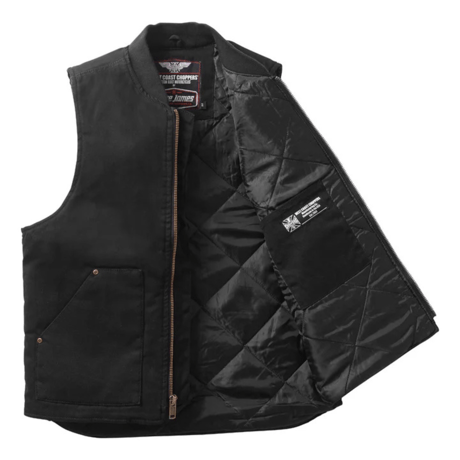 WCC HEAVY DUTY CANVAS WORKVEST - BLACK