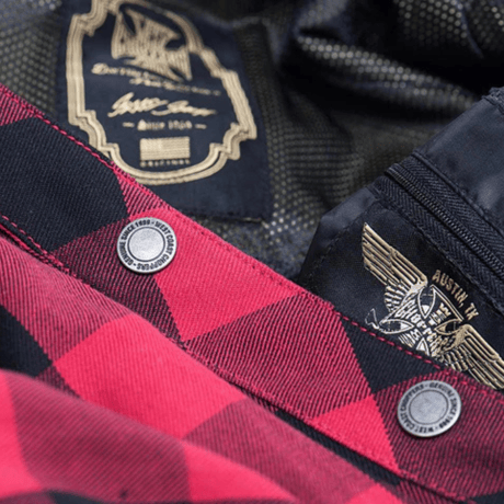 WCC - DOMINATOR KEVLAR RIDING FLANEL SHIRT - RED/BLACK