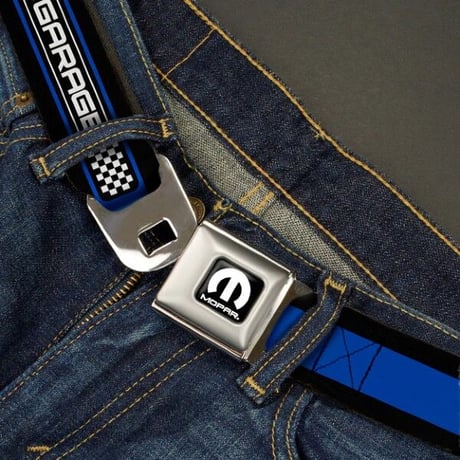 MOPAR Logo Full Color Black White Seatbelt Belt