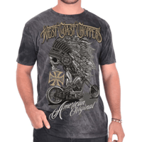 WEST COAST CHOPPERS PANHEAD TEE - VINTAGE BLUE