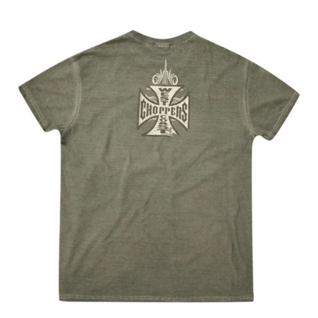 WEST COAST CHOPPERS BRIDGE TEE- OIL DYE KHAKI