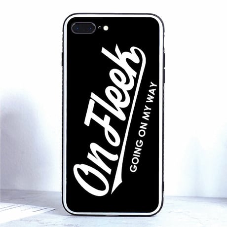 【在庫限り】OnFleek iPhoneケース (強化ガラス：ブラック)
