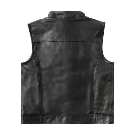 WCC X 13 1/2 DOMINATOR LEATHER RIDING VEST - BLACK