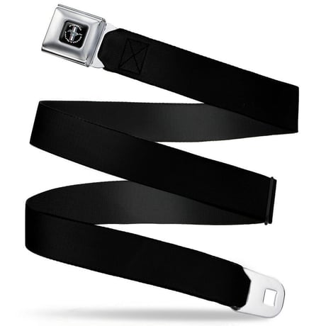FORD MUSTANG TRI-BAR LOGO FULL COLOR BLACK/WHITE/SILVER/RED/BLUE - SEATBELT BELT