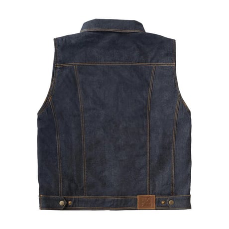 WCC X 13 1/2 DOMINATOR DENIM RIDING VEST -RAW DENIM