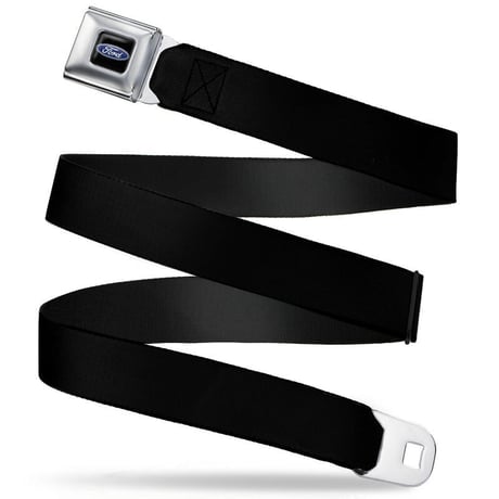 FORD OVAL FULL COLOR BLACK/BLUE SEATBELT BELT
