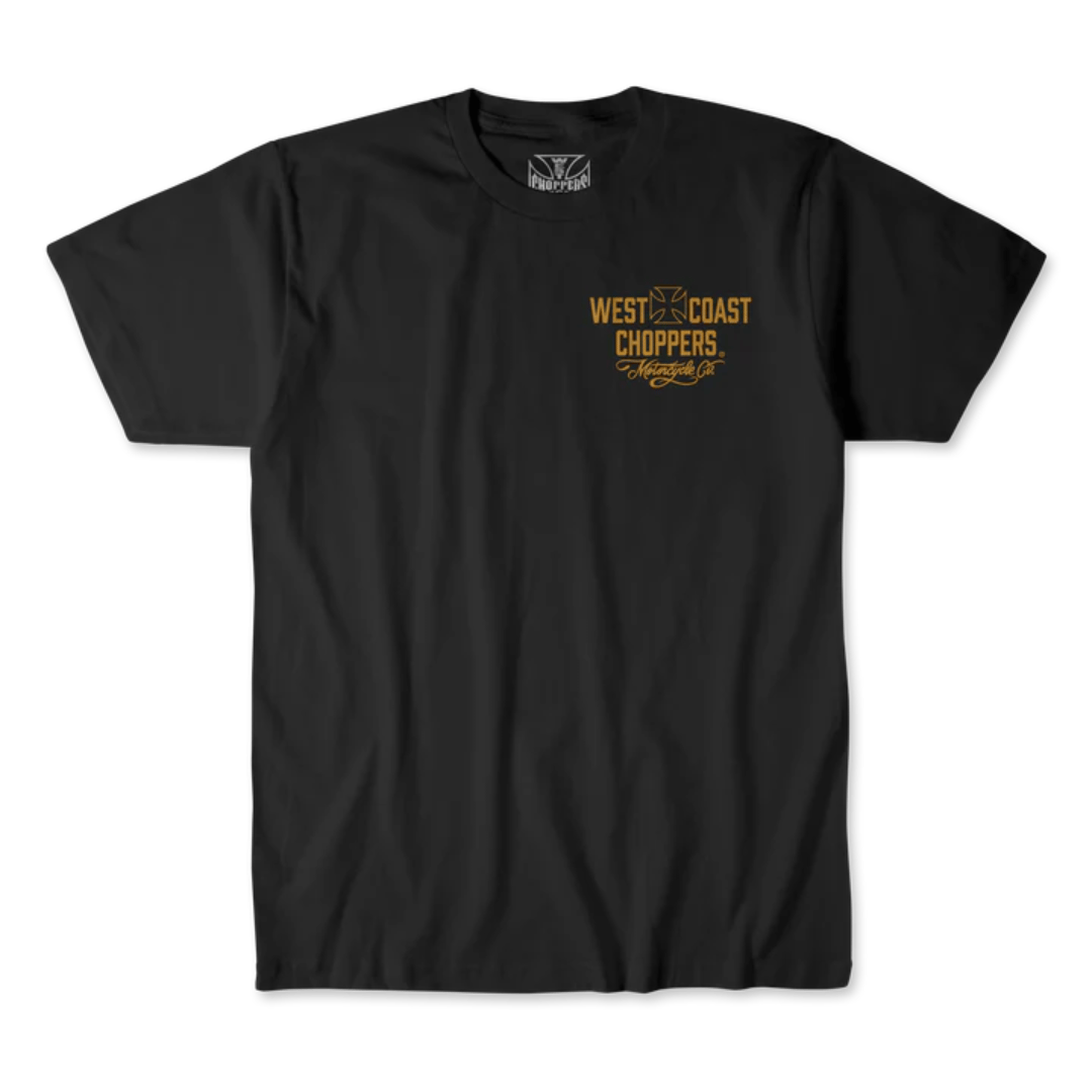 WEST COAST CHOPPERS MOTORCYCLE CO. TEE - BLACK/