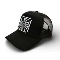 WEST COAST CHOPPERS OG TRUCKER HAT HAT - BLACK