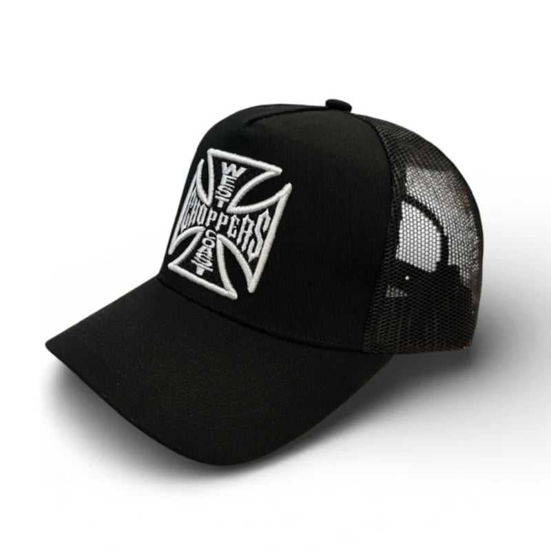 WEST COAST CHOPPERS OG TRUCKER HAT HAT - BLACK