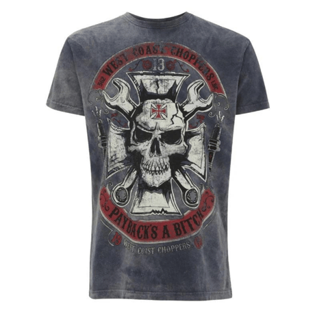 WEST COAST CHOPPERS MECHANIC TEE - VINTAGE BLUE