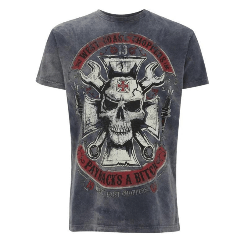 WEST COAST CHOPPERS Tシャツ　カットオフ　ヴィンテージ加工 WEST COAST CHOPPERS PARTS TEE - BLACK | On Fleek