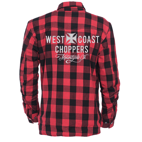 WCC MOTORCYCLE CO. RIDING SHIRT - RED/BLACK
