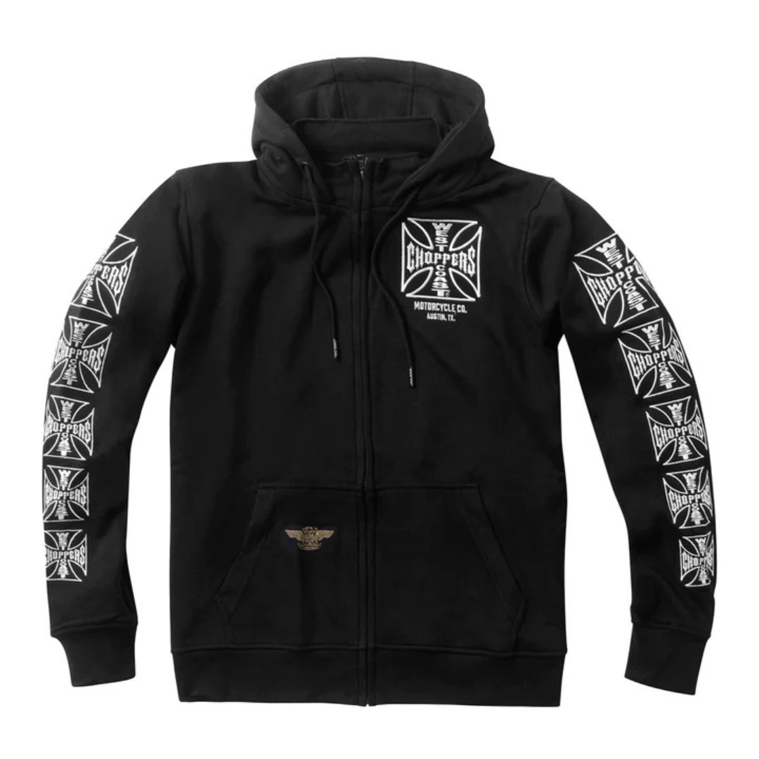 WCC DOMINATOR EMBROIDERED ZIP HOODY - BLACK | O