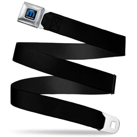 MOPAR Logo Full Color Black/Blue/White - Seatbelt Belt - Black Webbing