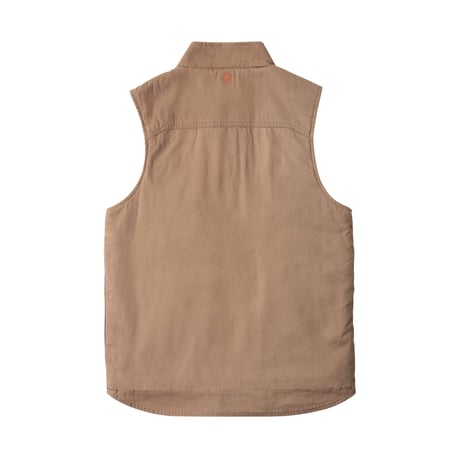 WCC SHERPA LINED HEAVY DUTY CANVAS WORKVEST - FRONTIER BROWN