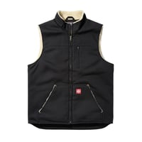 WCC SHERPA LINED HEAVY DUTY CANVAS WORKVEST - BLACK