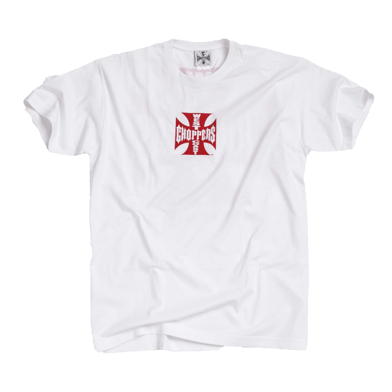 WEST COAST CHOPPERS OG CLASSIC TEE - WHITE RED WEST COAST CHOPPERS OG CLASSIC TEE - WHITE RED