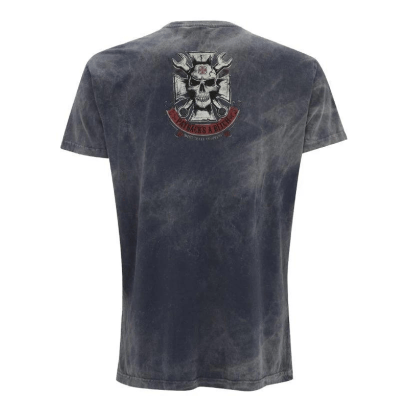 WEST COAST CHOPPERS Tシャツ　カットオフ　ヴィンテージ加工 WEST COAST CHOPPERS MECHANIC TEE - VINTAGE BLUE